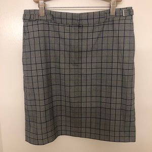 Halogen plaid pencil skirt